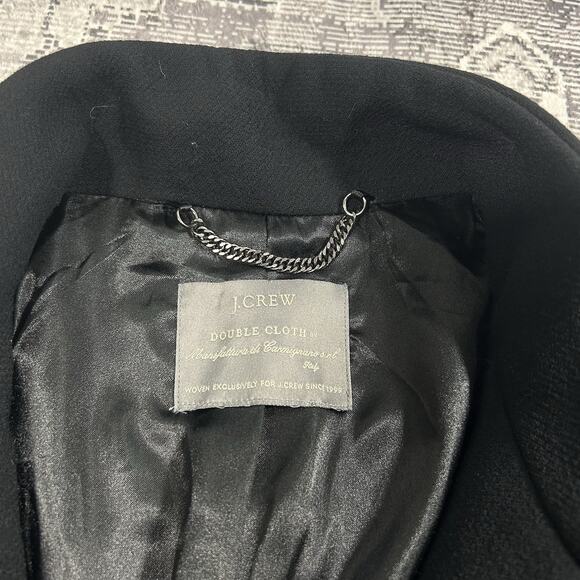 J. Crew Black Lady Day Top Coat Size 6 Italian Double Cloth Wool Blend Italian - Picture 7 of 11